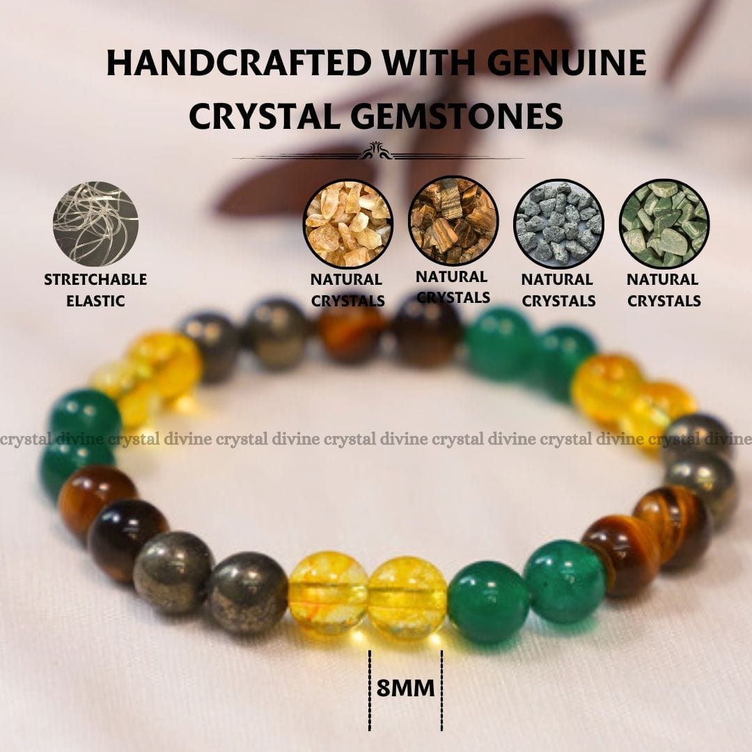 Money Magnet With Pyrite Bracelet - 8 MM (Attracting wealth)