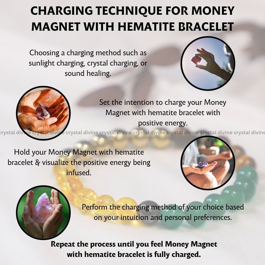 Money Magnet With Hematite Bracelet - 8 MM (Attracting Wealth)