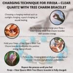 Firoza + Clear Quartz With Tree Charm Bracelet - 8 MM (Mental Clarity & Focus)