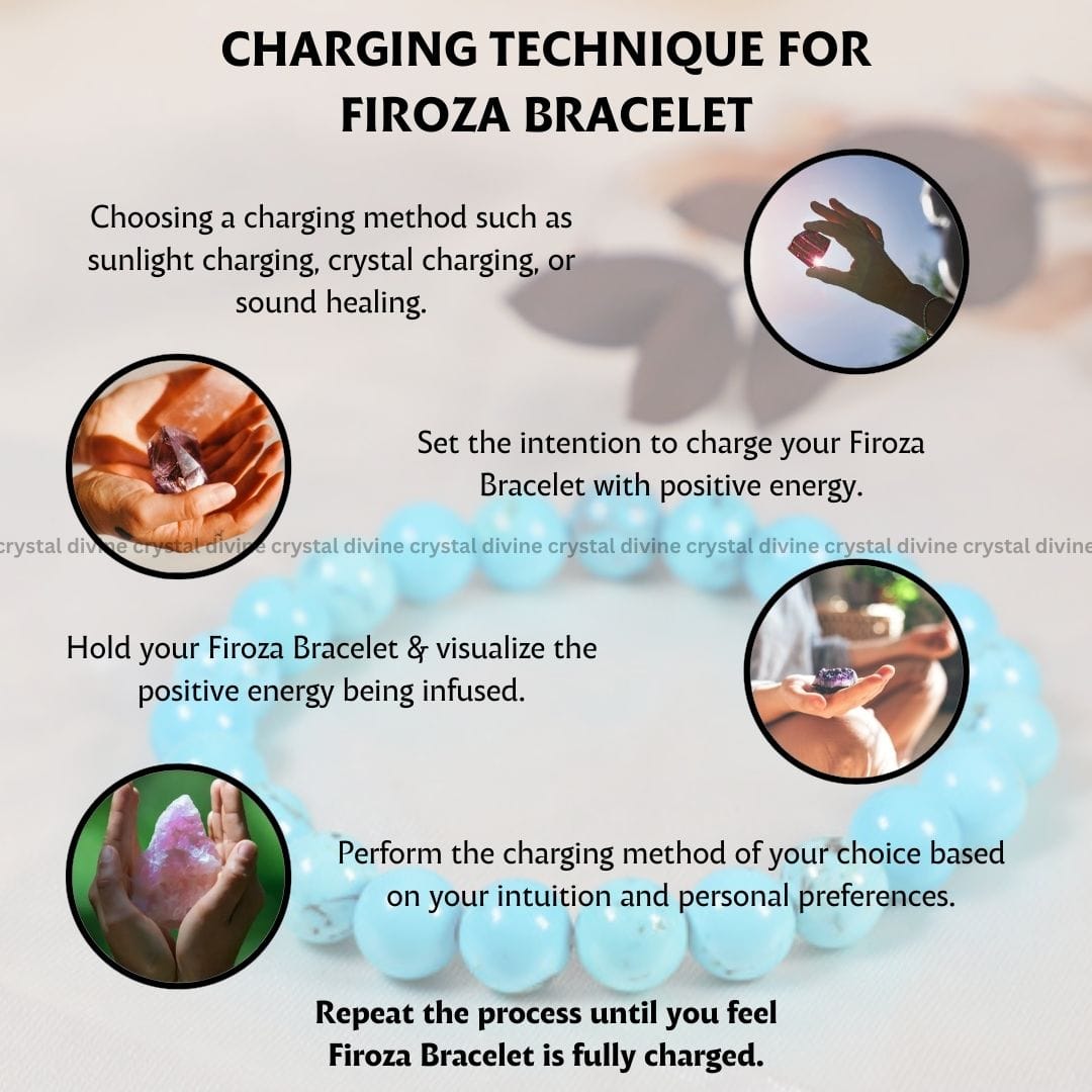 Firoza Crystal Bracelet - 8 MM (Healing & Purification)