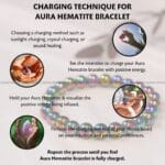 Aura Hematite Crystal Bracelet - 8 MM (Enhanced Focus & Concentration)