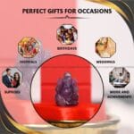 Amethyst Crystal Pocket Ganesha - 1inch (Calming & Stress Reduction)