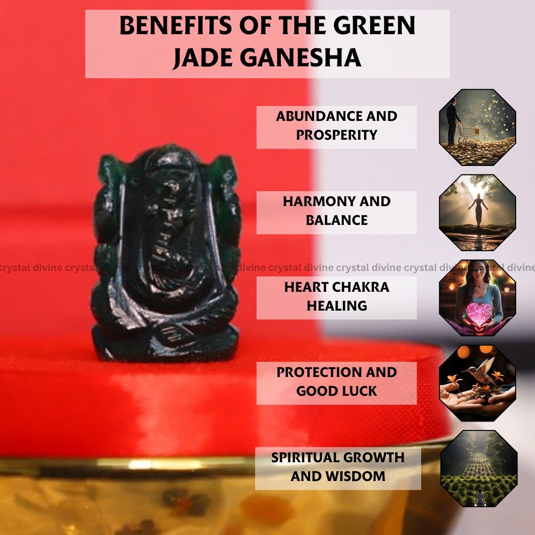 Green Jade Crystal Pocket Ganesha
