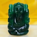 Green Jade Crystal Pocket Ganesha - 1inch (Calming & Balancing)