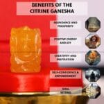 Citrine Crystal Pocket Ganesha - 1 inch (Abundance & Prosperity)