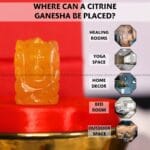 Citrine Crystal Pocket Ganesha - 1 inch (Abundance & Prosperity)