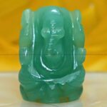 Green Aventurine Crystal Pocket Ganesha - 1inch (Luck & Prosperity)