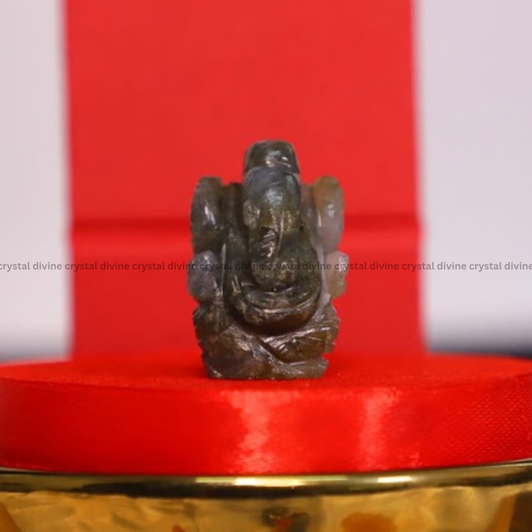 Labradorite Crystal Pocket Ganesha - 1 inch (Creativity & Inspiration)