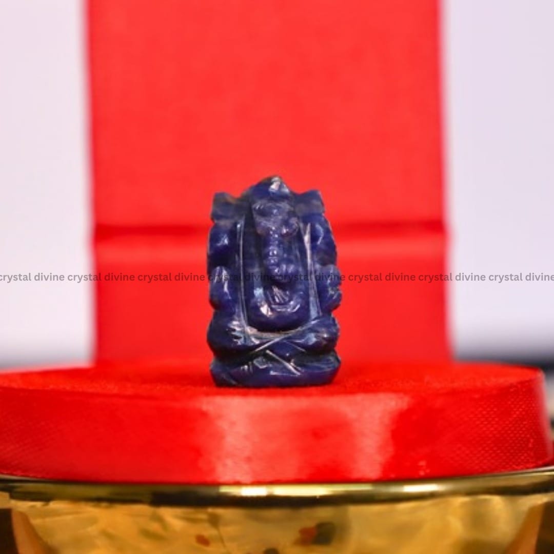 Lapis Lazuli Crystal Pocket Ganesha - 1 inch (Balance & Harmony)