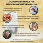 Rainbow Moonstone Crystal Pocket Ganesha - 1inch (Intuition & spiritual connection)