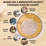 Meditation Selenite Charging Plate With Wooden Box (Cleansing Energy & Recharging Crystals)