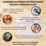 Meditation Selenite Charging Plate With Wooden Box (Cleansing Energy & Recharging Crystals)