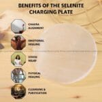 Normal Selenite Charging Plate With Wooden Box (Cleansing Energy & Recharging Crystals)