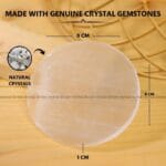 Normal Selenite Charging Plate With Wooden Box (Cleansing Energy & Recharging Crystals)