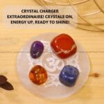 Om Symbol Selenite Charging Plate  (Cleansing Energy & Recharging Crystals)