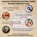 Om Symbol Selenite Charging Plate  (Cleansing Energy & Recharging Crystals)