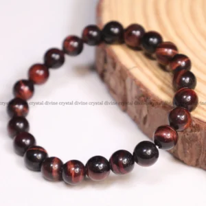 Red Tiger Eyes Crystal Bracelet - 8 MM