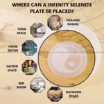 Infinity symbol Selenite Charging Plate (Cleansing Energy & Recharging Crystals)