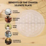 Chakra Selenite Charging Plate (Cleansing Energy & Recharging Crystals)