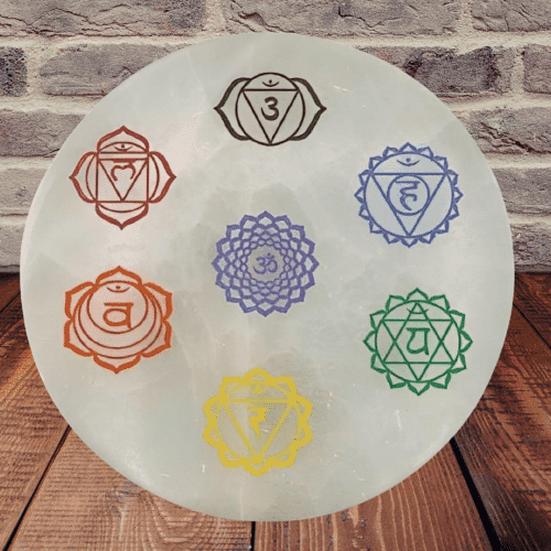 7 Chakra Selenite Charging Plate