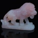 Rose Quartz Lion Figurine