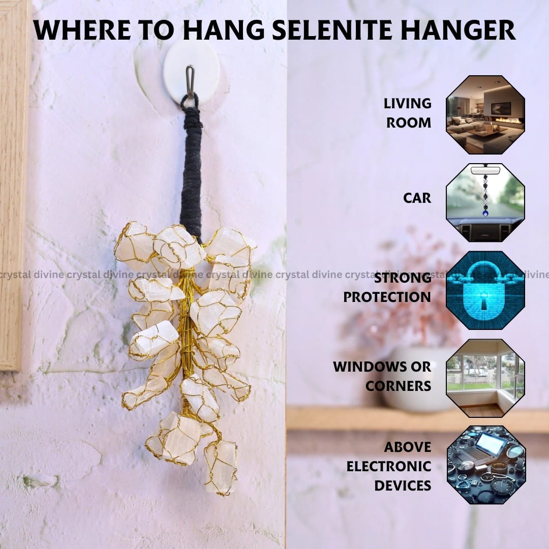 Selenite Door Hanging (Cleansing & purifying)