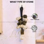 Selenite + Black Tourmaline Door Hanging (Cleansing & purifying)