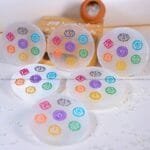 7 Chakra Selenite Charging Plate With Wooden Box (Cleansing Energy & Recharging Crystals)