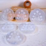 Meditation Selenite Charging Plate With Wooden Box (Cleansing Energy & Recharging Crystals)