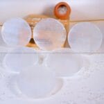 Normal Selenite Charging Plate With Wooden Box (Cleansing Energy & Recharging Crystals)