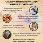 7 Chakra Selenite Charging Plate With Wooden Box (Cleansing Energy & Recharging Crystals)