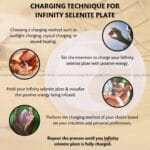 Infinity symbol Selenite Charging Plate With Wooden Box (Cleansing Energy & Recharging Crystals)