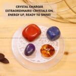 Tree Symbol Selenite Charging Plate With Wooden Box (Cleansing Energy & Recharging Crystals)