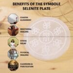 Zibu Symbol Selenite Charging Plate (Cleansing Energy & Recharging Crystals)