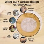 Zibu Symbol Selenite Charging Plate (Cleansing Energy & Recharging Crystals)
