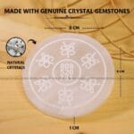 Zibu Symbol Selenite Charging Plate (Cleansing Energy & Recharging Crystals)