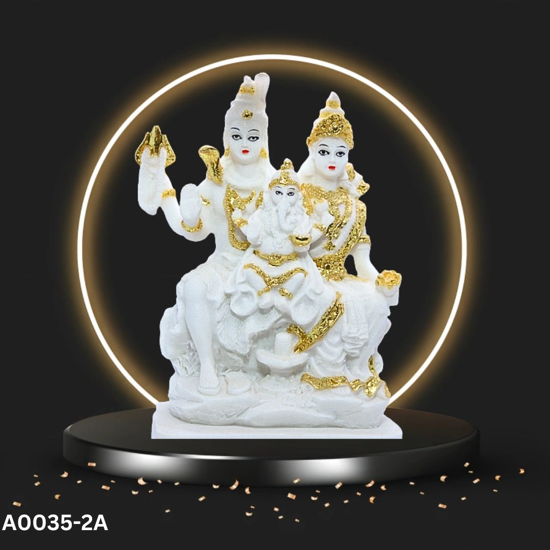 Lord Shiva Family Marble Statue (Family Harmony & Unity)
