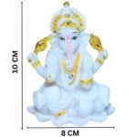 Ganesh Idol White Marble Murti (Inner Peace & Harmony)