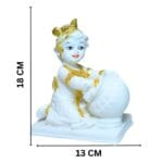 Krishna Idol White Marble Murti (Devotional Connection)