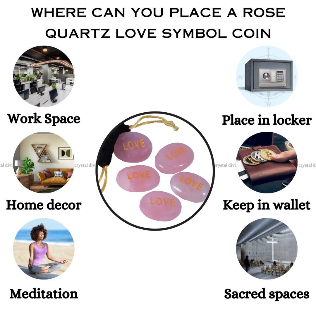 Rose Quartz Love Symbol Coin (Attracting Romantic Love)