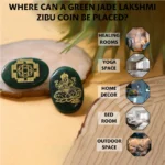 Green Jade Laxmi Shri Yantra Coin (Good Luck)