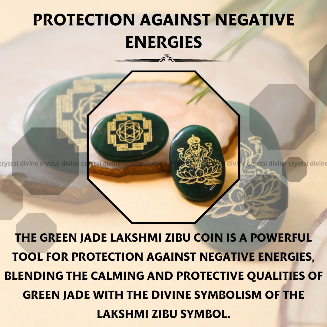 Green Jade Laxmi Shri Yantra Coin (Good Luck)