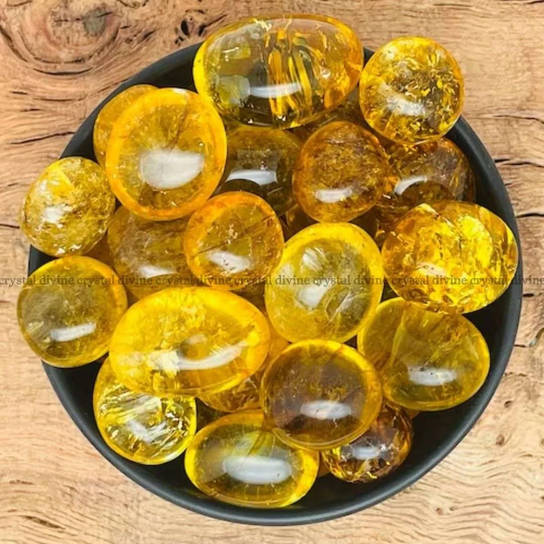 Citrine Tumble Stone Pack of 5 (Abundance & Prosperity)