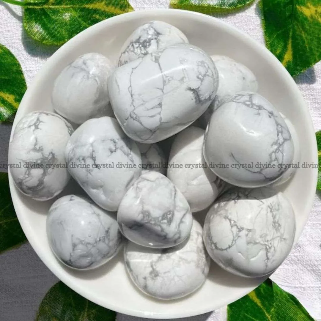 Howlite Tumble Stone Pack of 5 (Spiritual Awareness)