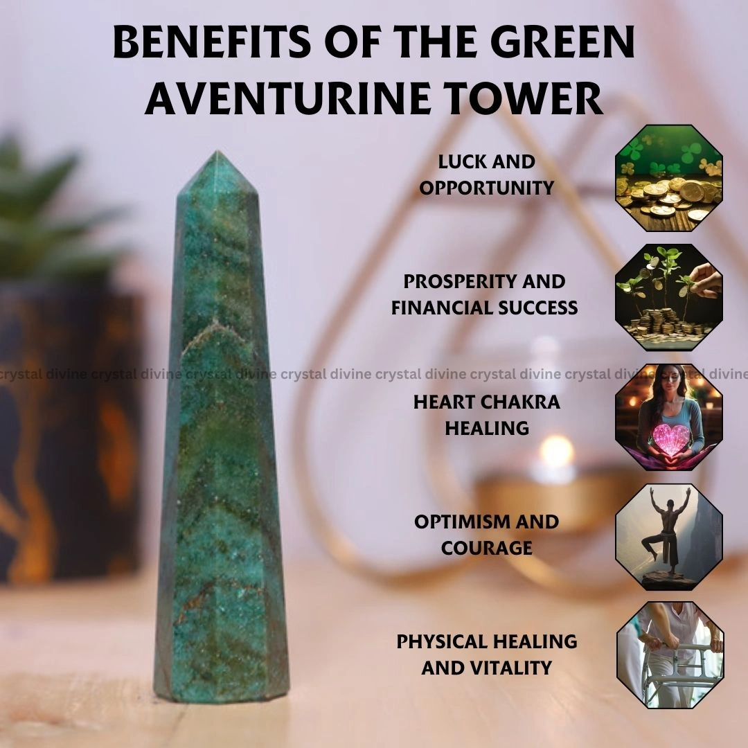 Green Aventurine Crystal Tower: