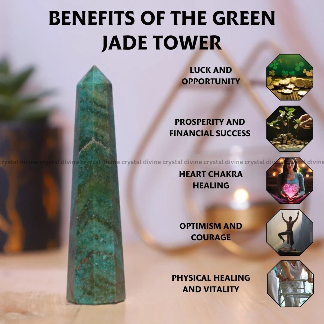 Green Jade Crystal Tower