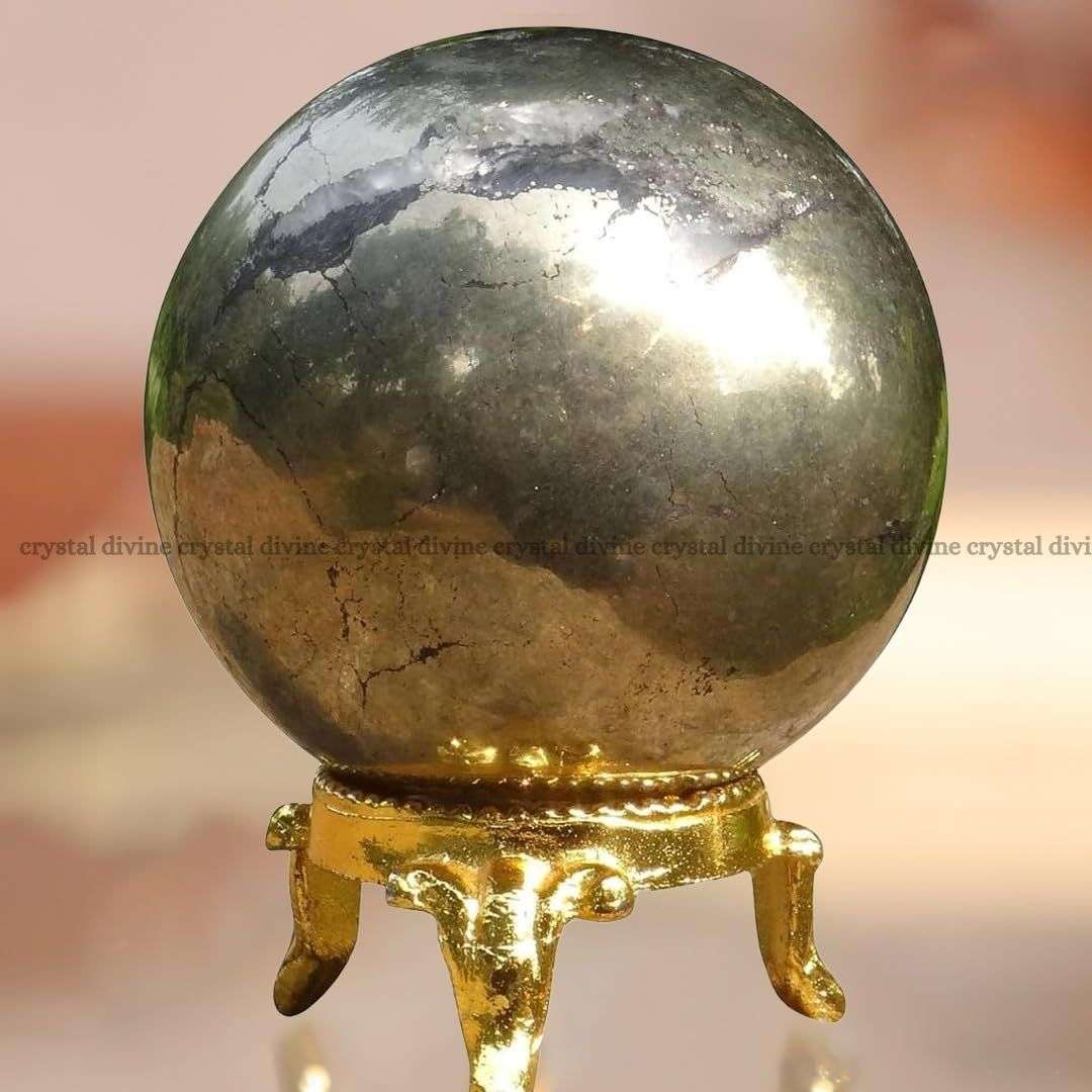 Golden Pyrite Crystal Sphere (Energetic Cleansing)