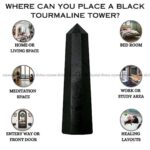 Black Tourmoline Crystal Tower - 70 - 100 grams (Protection)