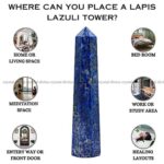 Lapis Lazuli Crystal Tower - 70 - 100 grams (Creativity & Inspiration)