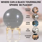 Black Tourmaline Crystal Sphere (Protection)